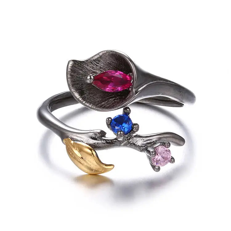Finger Nail Ring Corundum Stone 925 Sterling Silver for Wholesale