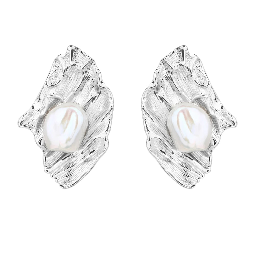 MUSHAN Jewelry Factory Pearl Stud Earrings Light Luxury and High End S925 Accessory Electroplated Gold Bestseller