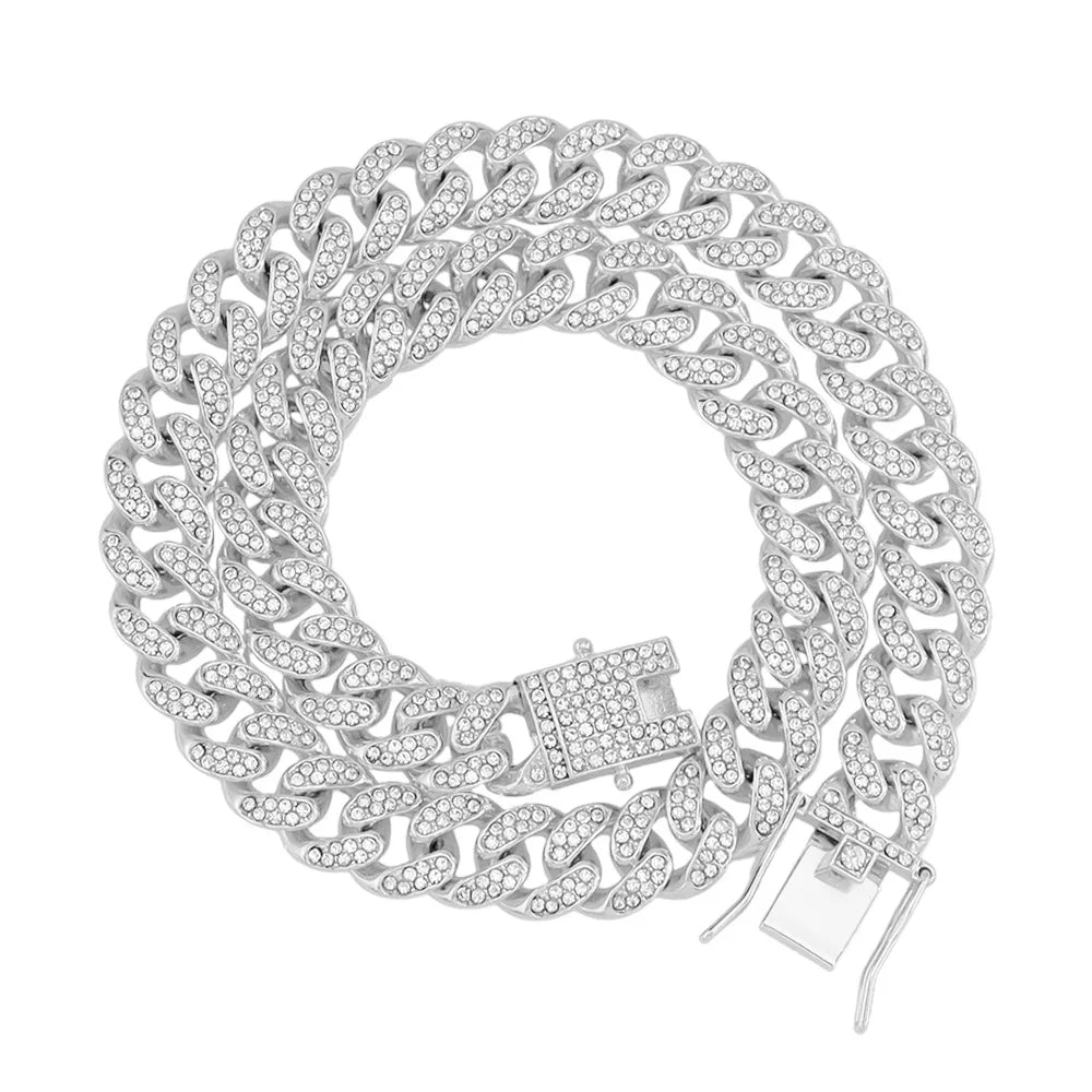 BiG-BOSS Durable Fashion Jewelry Hip Hop 18k Gold Plated Men Women Cuban Link Chain Choker Necklace
