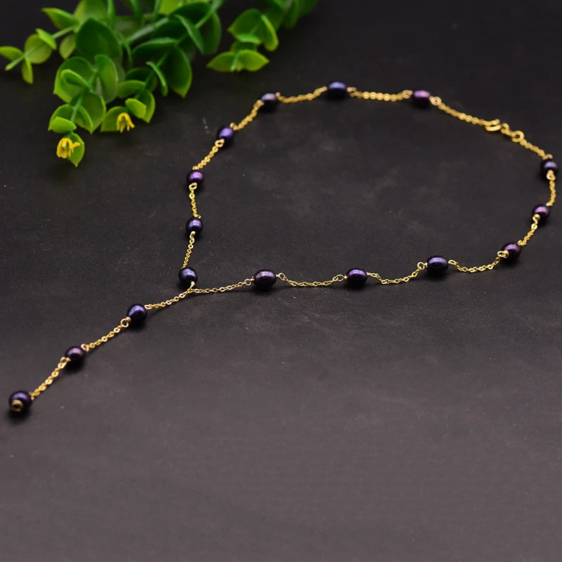 Natural Fresh Water Pearl Pendant Necklace for Women Gift Wedding Party 925 Sterling Silver Jewelry