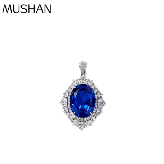 MUSHAN Women's S925 Sterling Silver Pendant Necklace Electroplated White Gold Luxury High-End Wedding Anniversary Parties