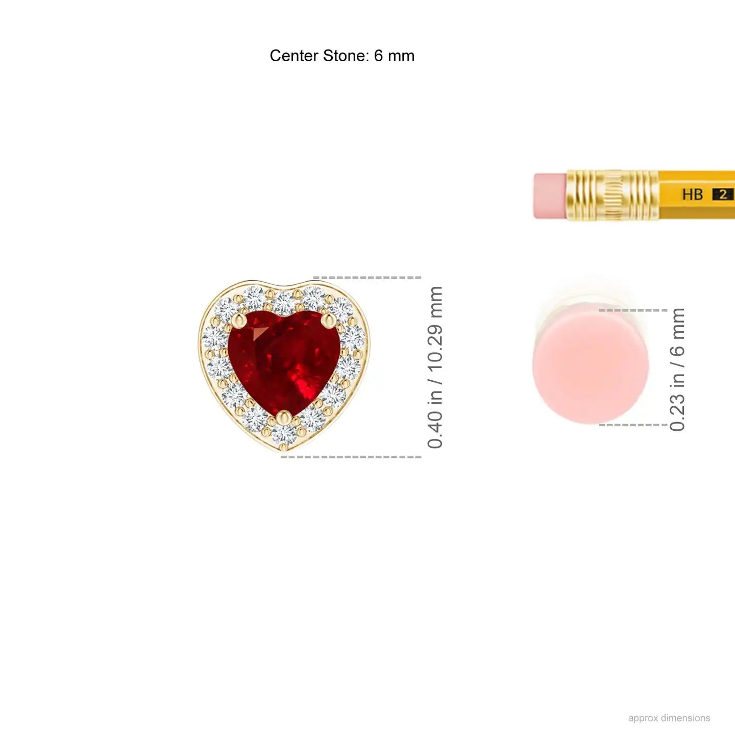 14K Solid Gold Natural Red Ruby & Diamond Halo Heart Shape Pendant Luxury Valentine's Gift For Her High Quality Diamond Pendant