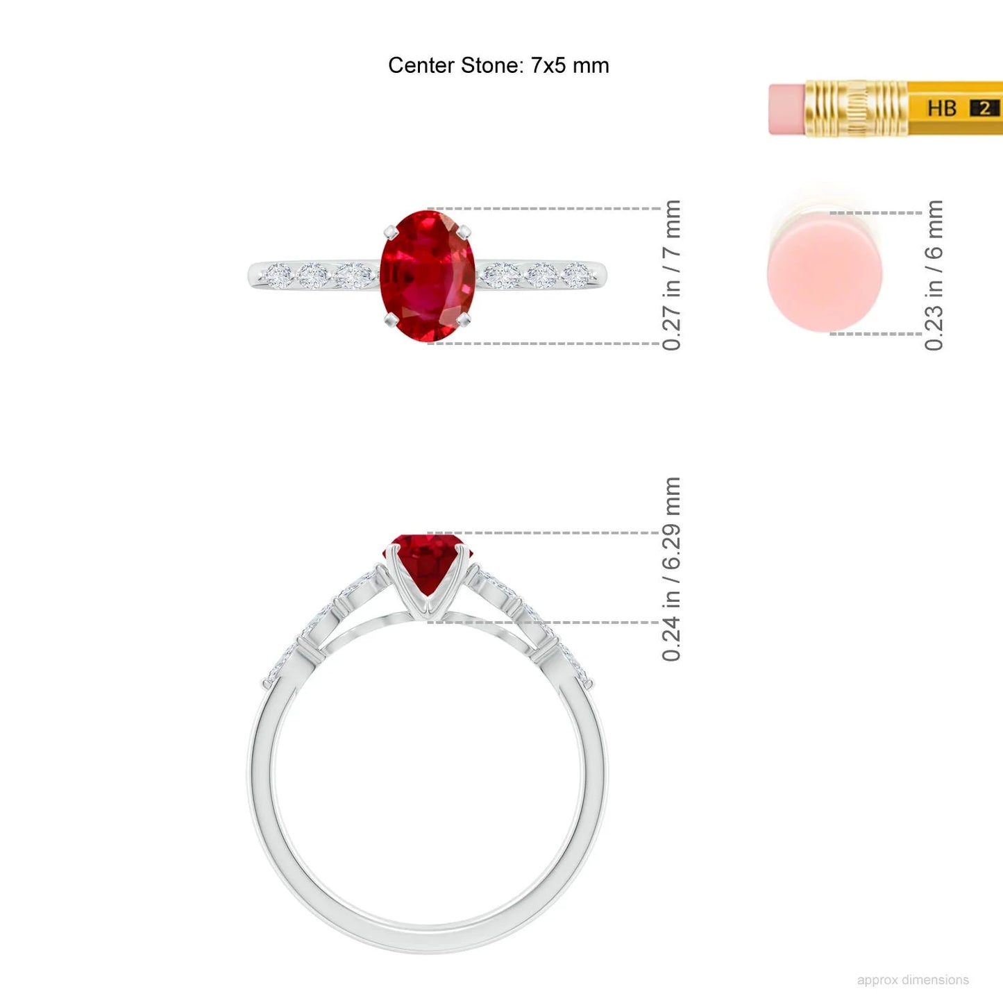 14K Solid Gold Oval Cut Natural Ruby Gemstone Engagement Ring with Marquise Cut Pave Setting Accent Diamond Custom Handmade Ring