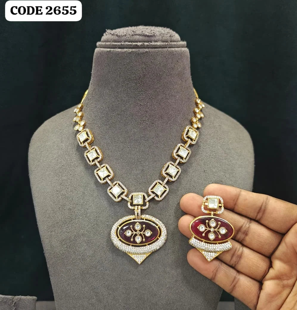 Luxury Black Enamel Pendant Necklace Set for Women Gold Plated Brass Designer Statement Party Wedding Jewelry Collection set