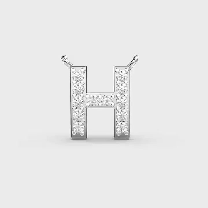BiG-BOSS Krishnavii KP 105 Unisex Classic Style H Moissanite Pendant Charm Silver Plated Luxury Party Fine Jewelry Gift Necklace Gift Set