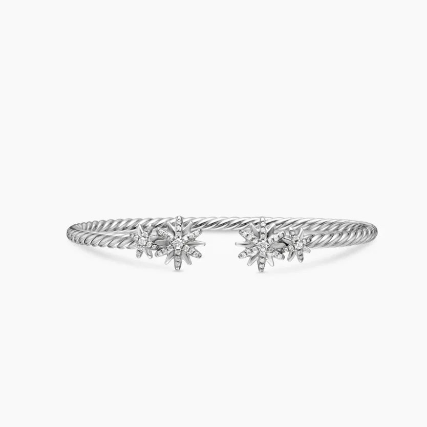 FASHIONISTA DY High-Quality Gold-Plated Diamond-Studded Bangle, Unisex Silver-Plated Diamond-Studded Bangle, Jewelry