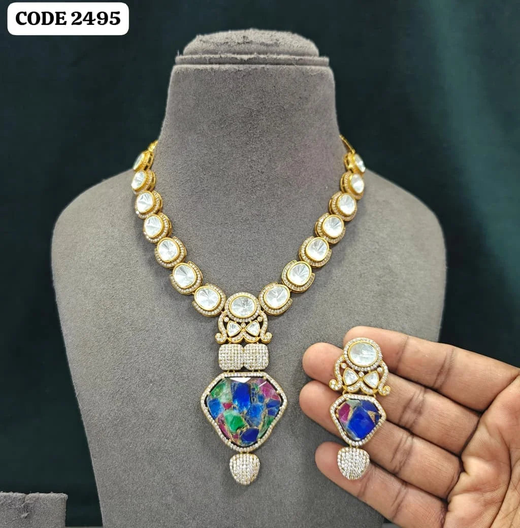 Elegant Cushion Cut Ruby Pendant Gold Plated Necklace Earrings Set Round Brilliant Cut Bezel Setting Bridal Jewelry Set