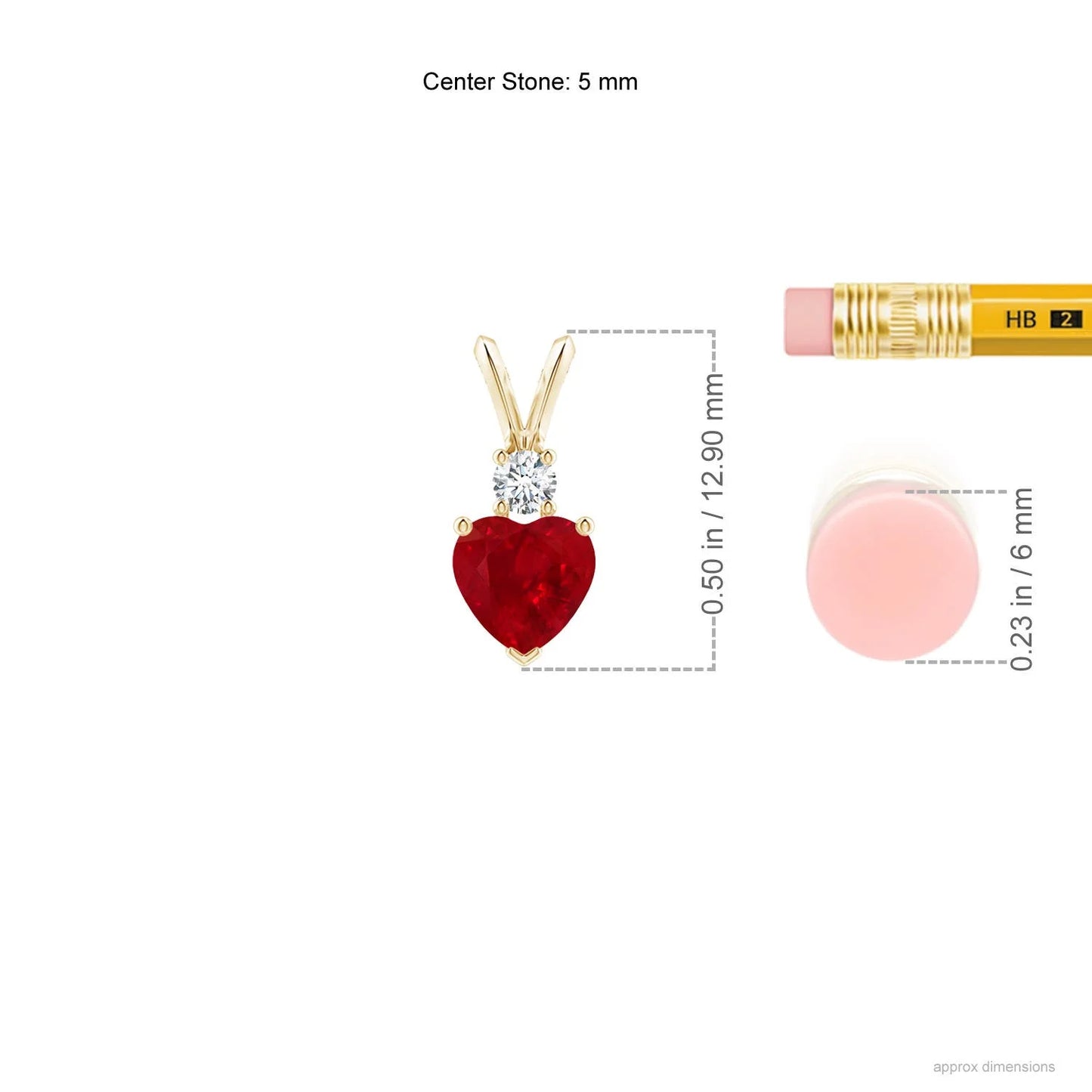 14K Pure Gold Heart-Cut Ruby Rabbit Ear Bale Pendant With Diamond 2026 New Arrival Valentine Day Gift Gemstone Pendant Necklace