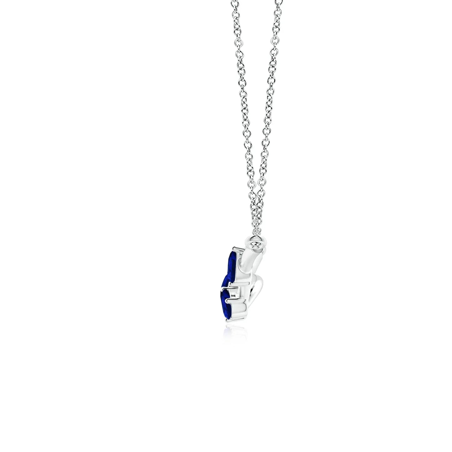 3.51G 14K Solid Gold 5*3MM Pear-Cut 0.6Ct Natural Blue sapphire Tree Branch Pendant Top Selling Party Wear Pendant For Woman