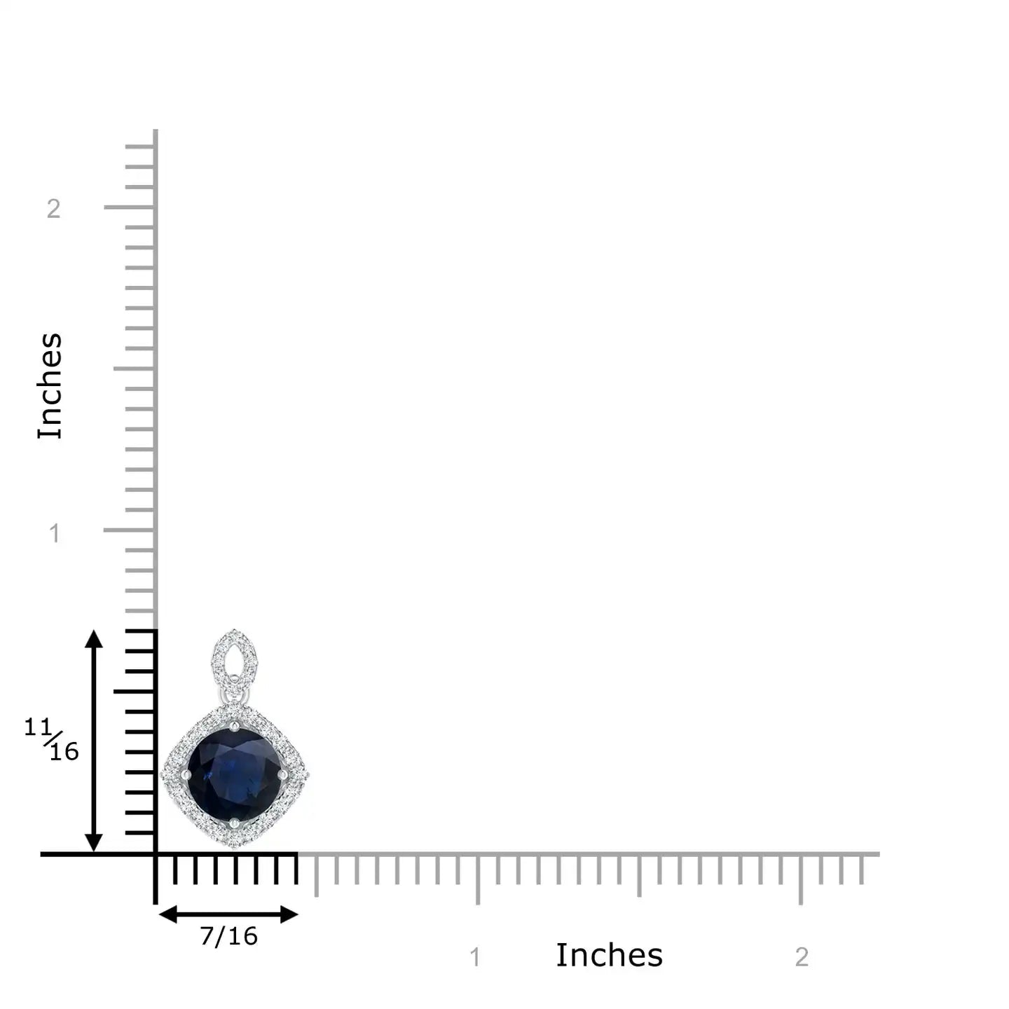 14k Solid Gold Vintage Inspired Round Cut Blue Sapphire Pendant With Diamond Halo Igi Certified Fine Jewelry Handmade Pendant