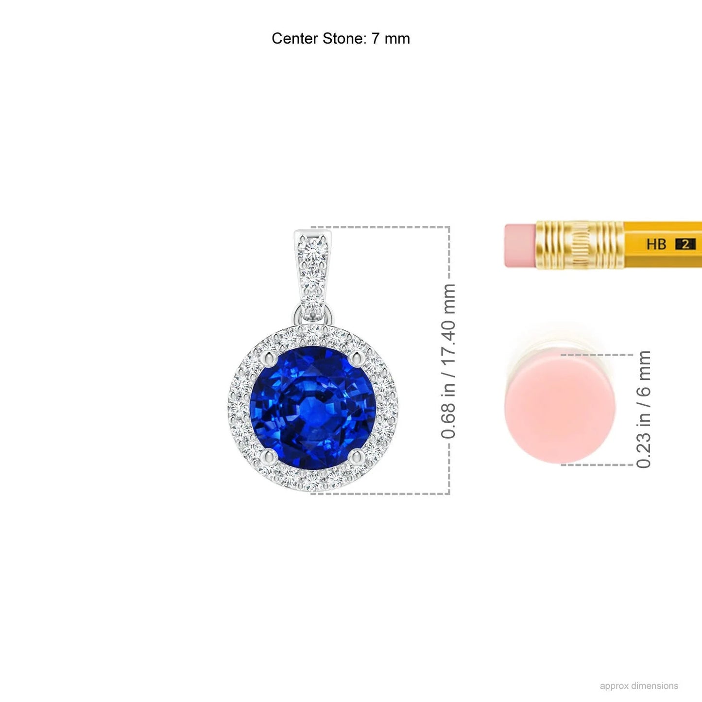 High Quality 14K Gold Round Cut Blue Sapphire Dangle Pendant with Natural Diamond Halo IGI Certified Fine Jewelry Chain Necklace