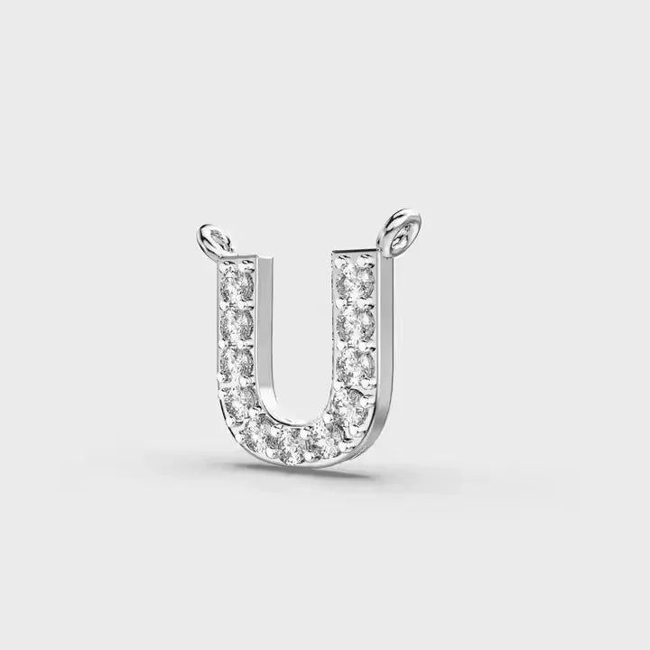 BiG-BOSS Silver Plated U Letter Luxury Hip Hop Pendant with Moissanite Stone Freshwater Pearl for Mens Party Wear Jewelry Necklace Charms
