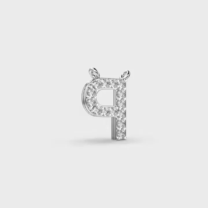 BiG-BOSS P Shape Silver Plated Mens Luxury Hip Hop Pendant with Cushion Cut Moissanite Fashion Jewelry Party Wear Gift Statement Necklace