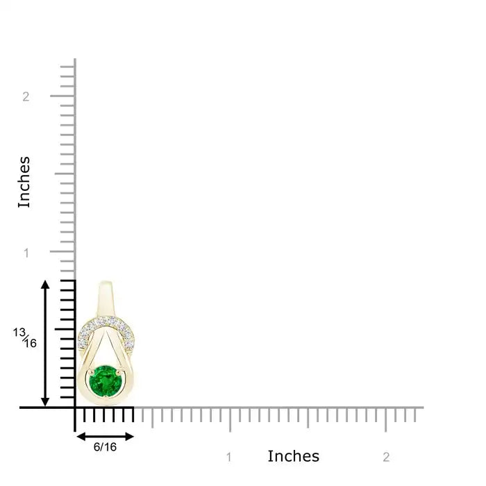 14K Solid Gold Natural Emerald Emerald Infinity Knot Pendant With Diamonds Classic Fine Jewellery Anniversary Gift For Her 2026