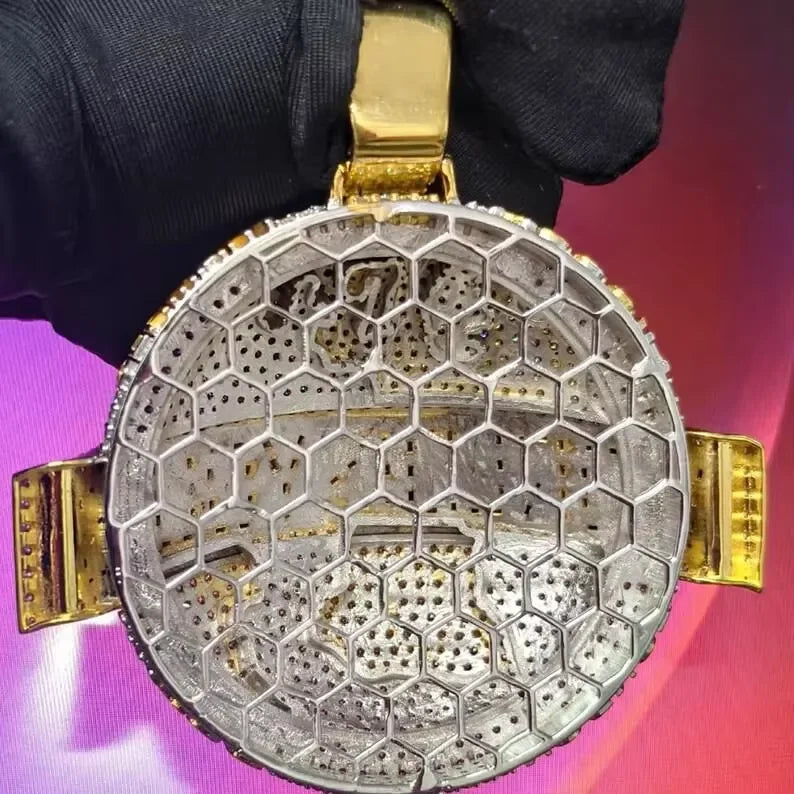 BiG-BOSS Iced Out World Is Yours Globe Pendant Gold and Silver Tone Hip Hop Jewellery for Men