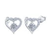 Jewelry Set Rose Edge Moissanite Stud Earrings 925 Sterling Silver Heart Shape Pendant Necklace