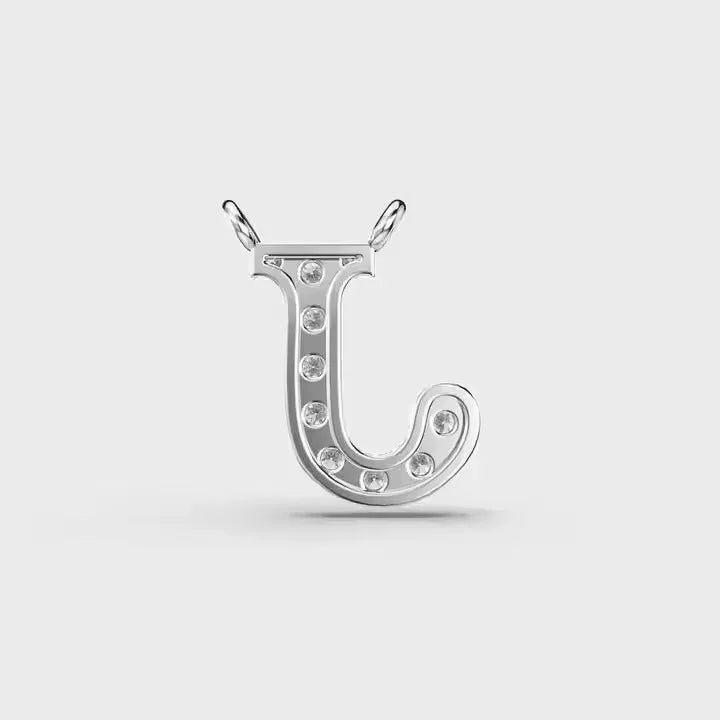 BiG-BOSS Unisex J Diamond Pendant Silver Plated Luxury Style Letter for Parties Fine Jewelry Krishnavii KP 106 Pendants Charms Gifts Best