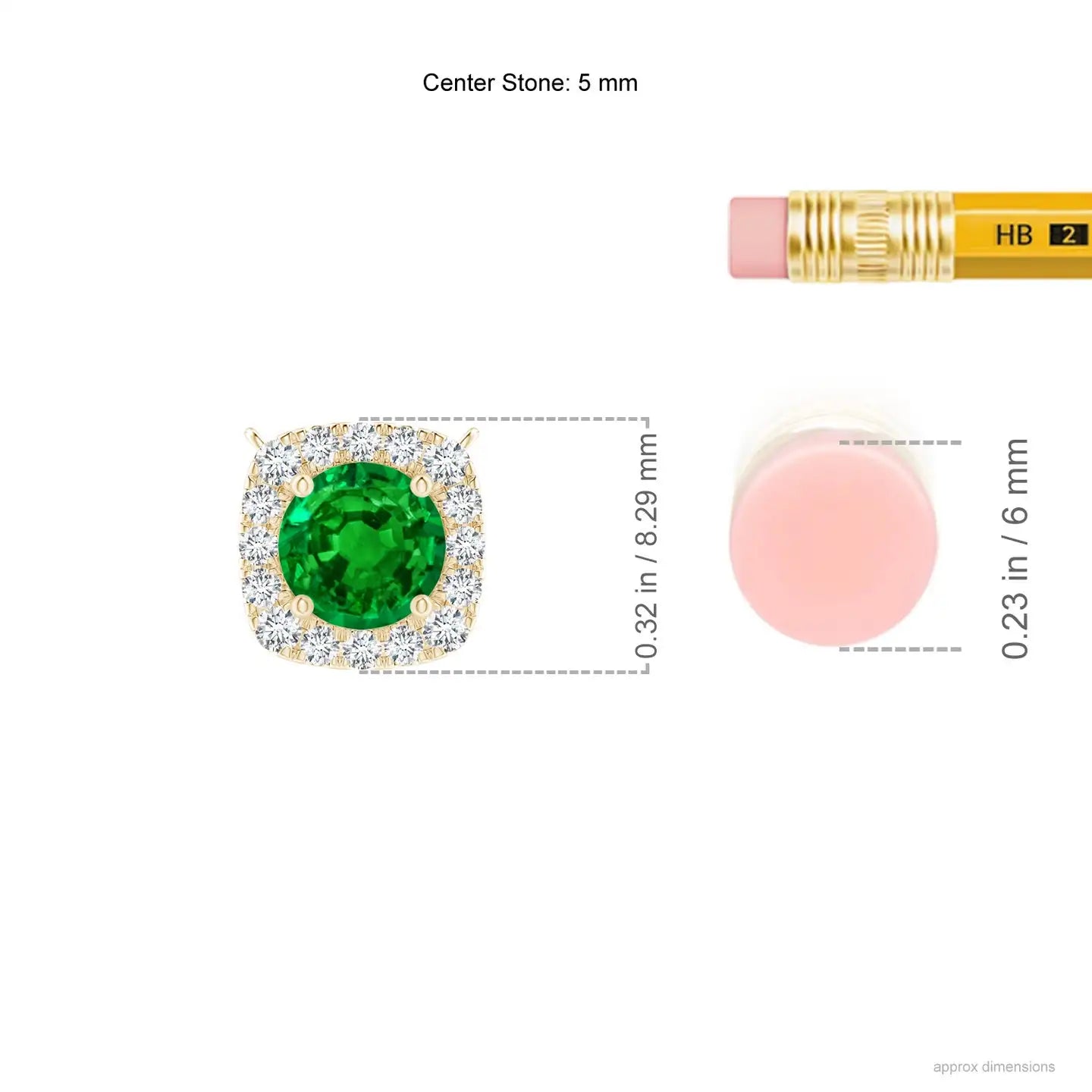 14K Solid Gold Natural Emerald Round Emerald Pendant With Cushion Halo Classic Fine Jewellery Anniversary Gift For Her 2026
