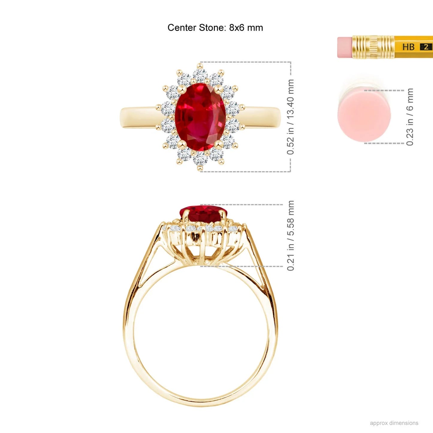 Natural 9*7MM Oval Cut Red Ruby Gemstone Proposal Ring 14K Solid Gold Diamond Accented Fine Women Jewelry Ring Wholesale