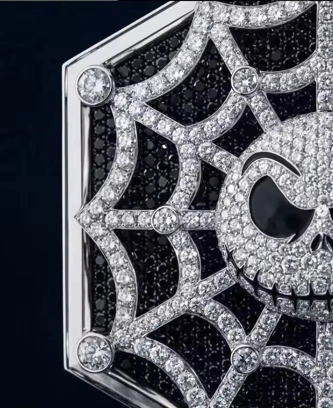 BiG-BOSS Iced Horror Doll Pendant Necklace Bezel Setting Moissanite Stones 925 Sterling Silver for Men Hip Hop Statement Luxury Fashion