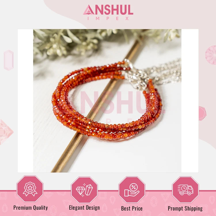 Manufacturer India Modern Design Multicolor Faceted Beaded Stretchable Daily Wear Fashion Jewelry Premium AAA Quality Anklet
