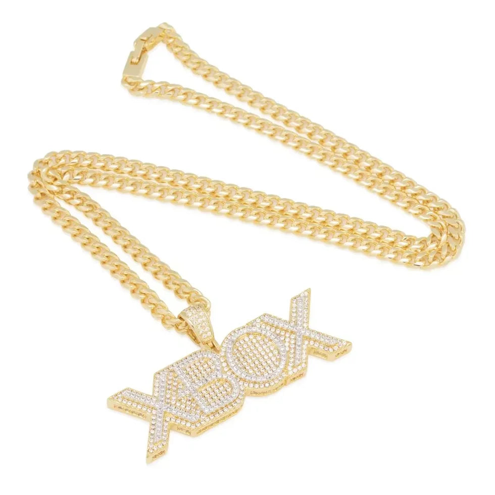 BiG-BOSS Luxury Iced Out Silver Plated Moissanite Pendant Necklace for Men Hip Hop Fashion Jewellery Party