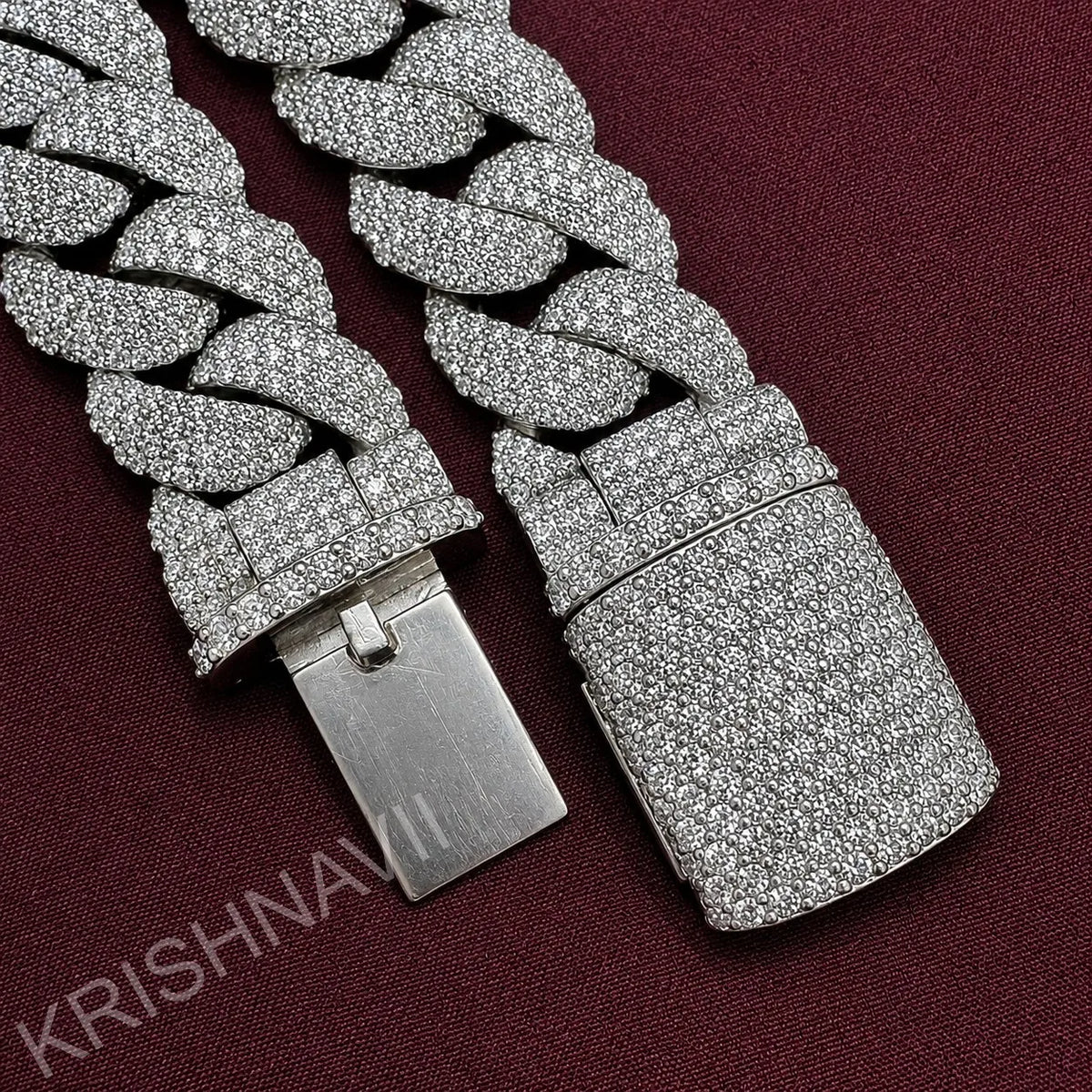 BiG-BOSS 20mm Cushion Cut Moissanite Diamond Gold Plated Rapper Hip Hop Bracelet Iced Cuban Link Luxury Women's Jewelry IGI Certified