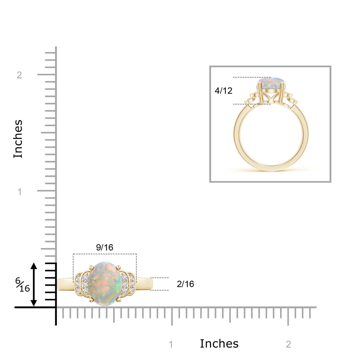 14K Pure Gold Natural Solitaire Oval Cut Ethiopian Opal and Round Diamond Collar Ring Wholesale High Quality Engagement Ring OEM