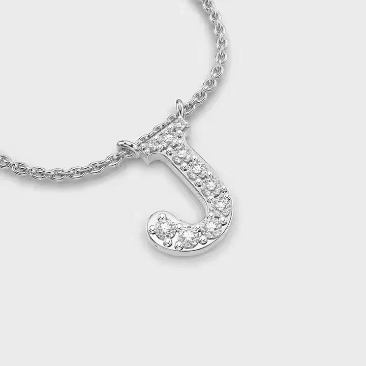 BiG-BOSS Unisex J Diamond Pendant Silver Plated Luxury Style Letter for Parties Fine Jewelry Krishnavii KP 106 Pendants Charms Gifts Best
