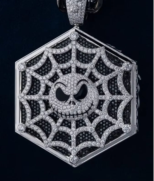 BiG-BOSS Iced Horror Doll Pendant Necklace Bezel Setting Moissanite Stones 925 Sterling Silver for Men Hip Hop Statement Luxury Fashion