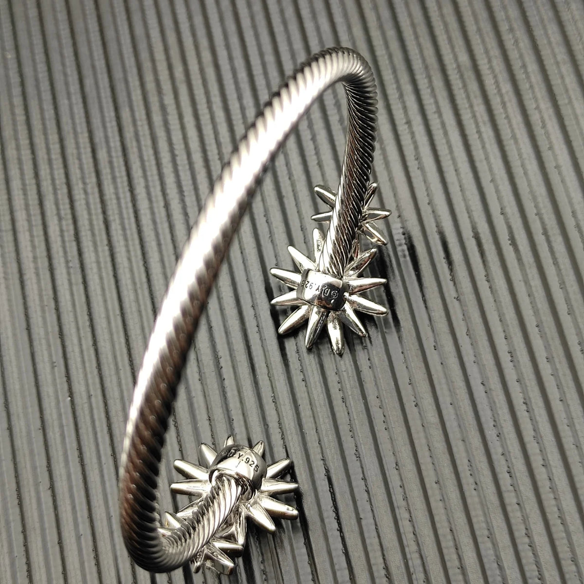 FASHIONISTA DY High-Quality Gold-Plated Diamond-Studded Bangle, Unisex Silver-Plated Diamond-Studded Bangle, Jewelry