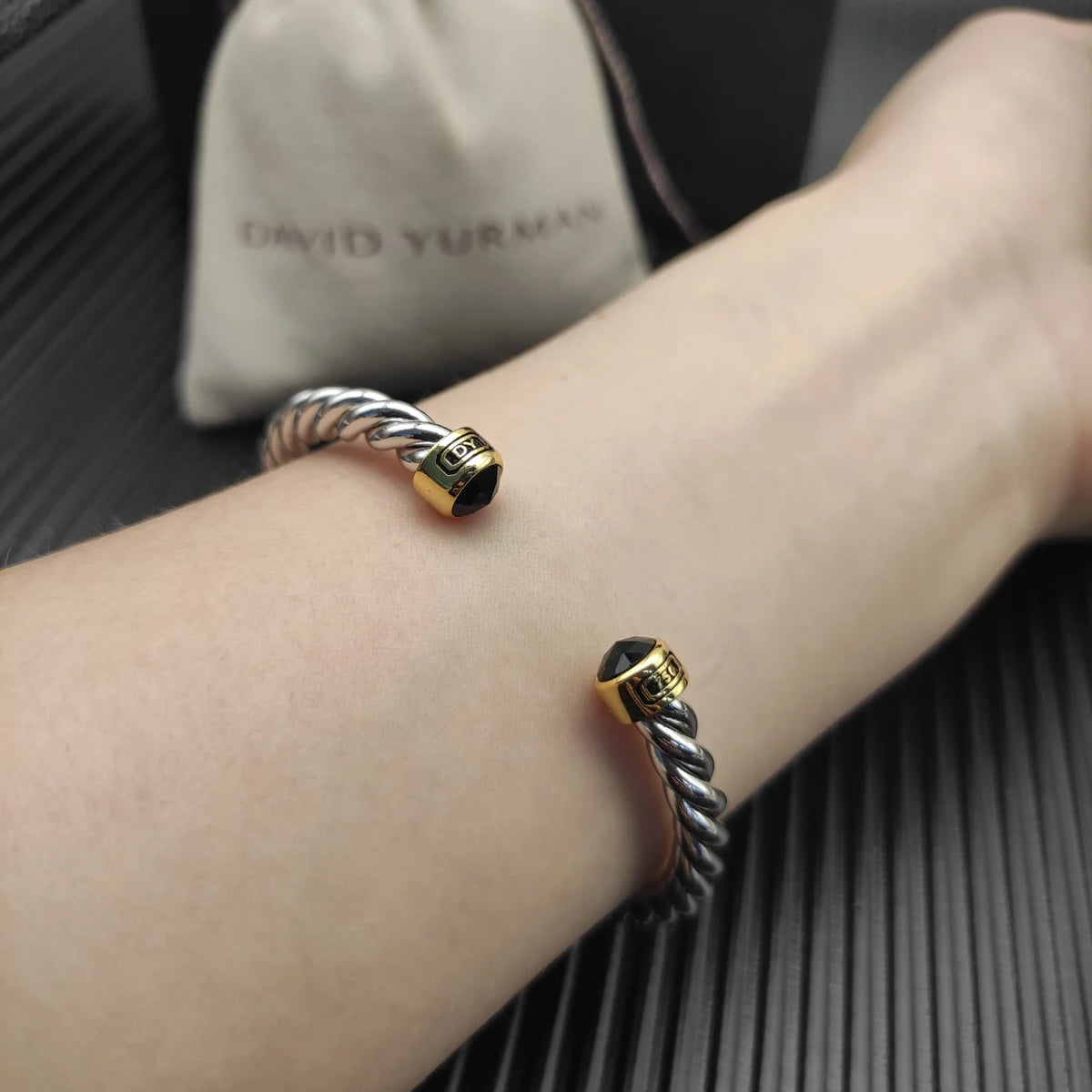 FASHIONISTA DY High-Quality Gold-Plated Colored Gemstone Bangle, Unisex Silver-Plated Colored Gemstone Bangle, Jewelry