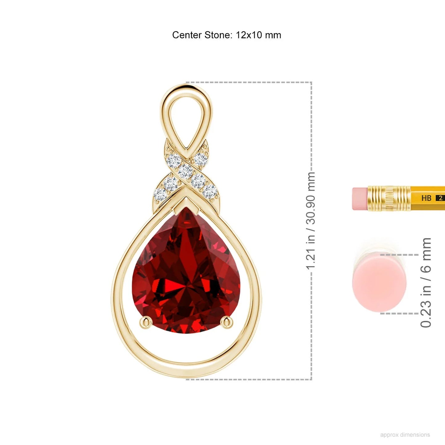 14k 18k Solid Gold Natural Red Ruby Infinity Shape Pendant With Diamond 'X' Motif High Quality Fine Jewelry Gemstone Necklace