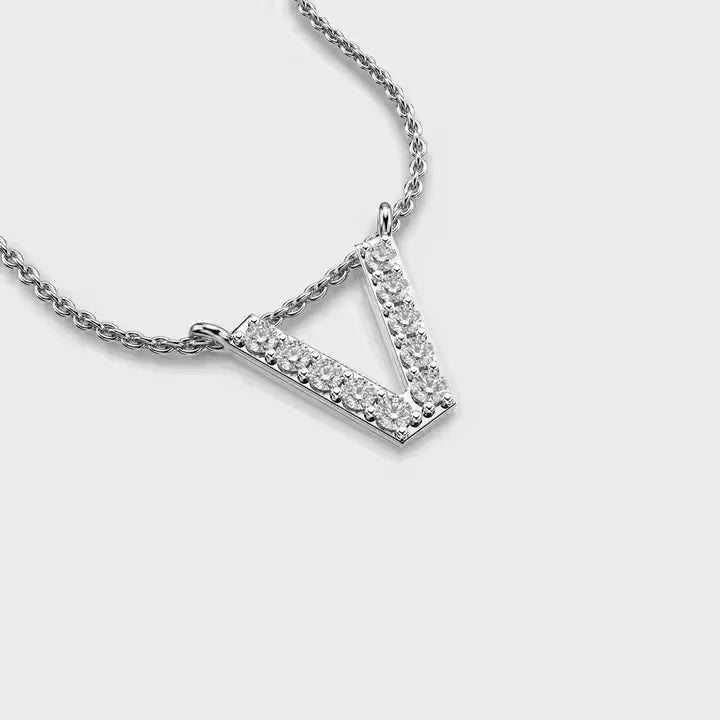 BiG-BOSS Victorious V Cushion Cut Moissanite Pendant Unisex Silver Plated Luxury Hip Hop Letter Necklace Party Birthday Gift Gift Jewelry