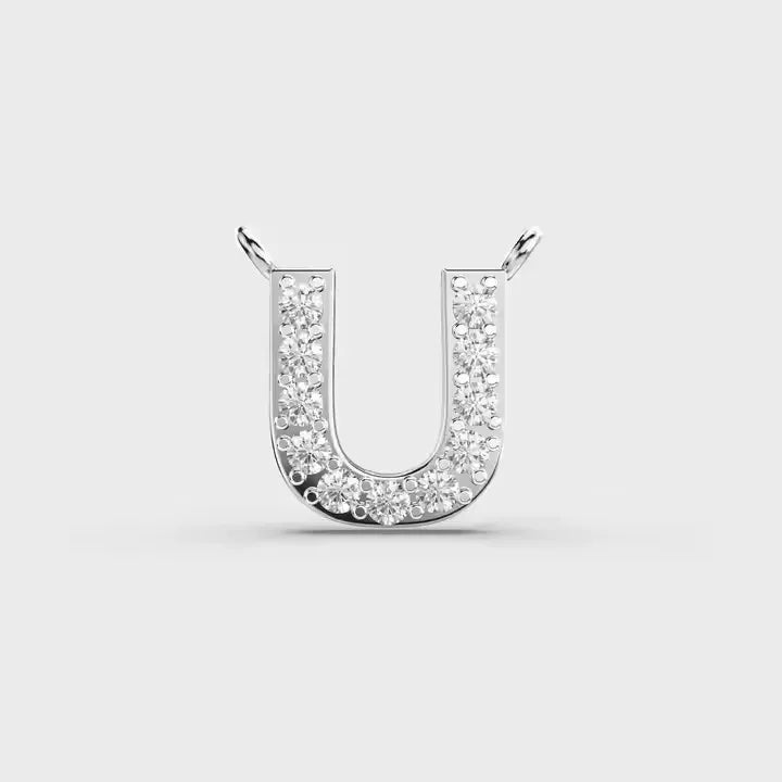BiG-BOSS Silver Plated U Letter Luxury Hip Hop Pendant with Moissanite Stone Freshwater Pearl for Mens Party Wear Jewelry Necklace Charms