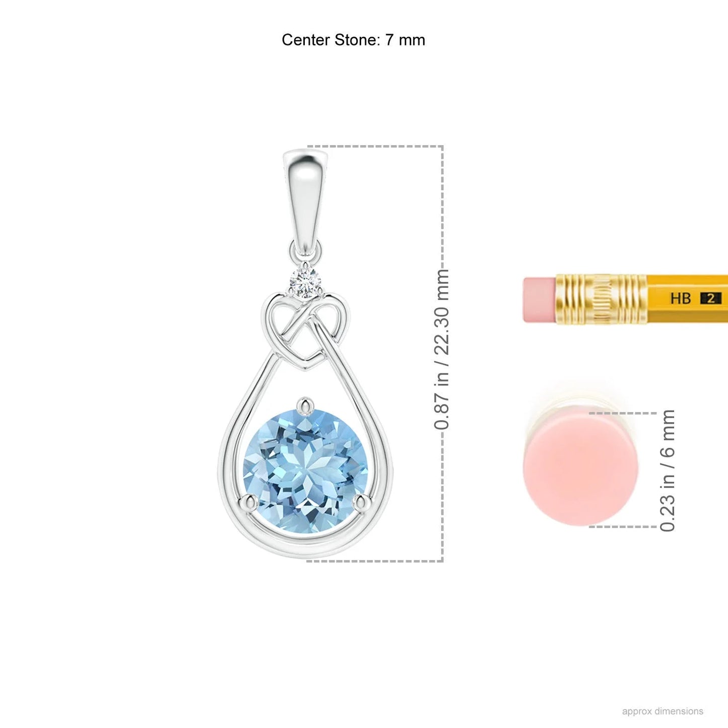 Heirloom Quality Handmade 14K Solid Gold Natural Aquamarine Knotted Heart Pendant With Diamond Fine Jewelry Wedding Gift For Her