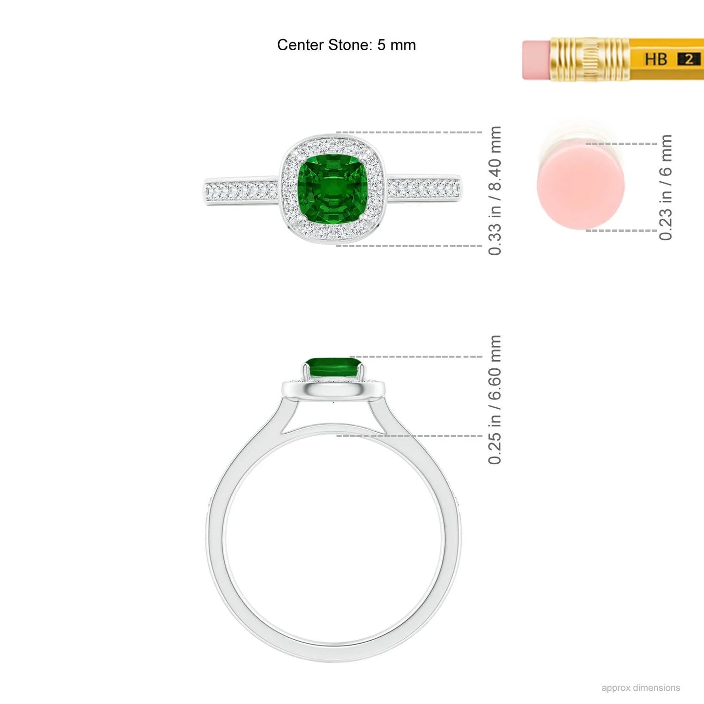 14K Solid Gold Classic Cushion Cut 0.63Ct Green Emerald 0.21Ct Halo Diamond Engagement Ring 2026 New Design Certified Gold Ring