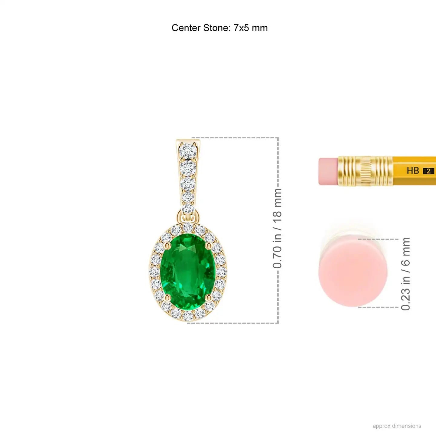 14K Solid Gold Natural Emerald Vintage Style Oval Emerald Halo Pendant Classic Fine Jewellery Anniversary Gift For Her 2026