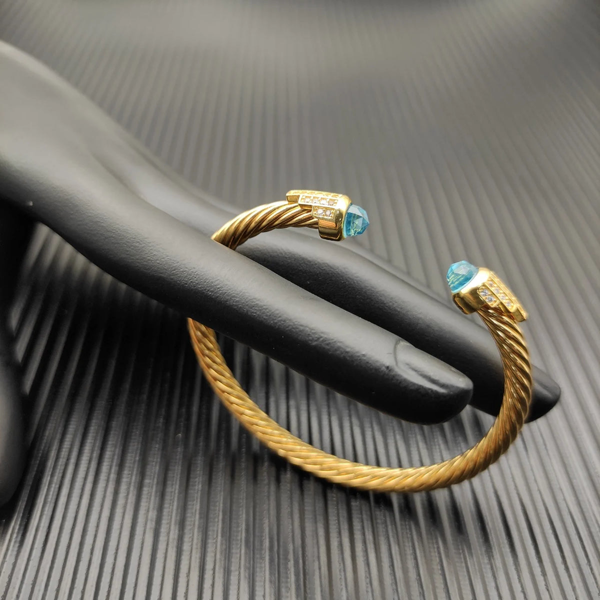 FASHIONISTA DY High-Quality Gold-Plated Diamond-Set Bangle, Unisex Silver-Plated Diamond-Set Bangle, Jewelry