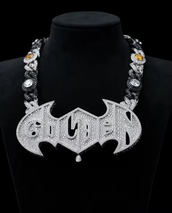 BiG-BOSS Luxury Iced Out BlackSilver Custom Pendant Necklace with Moissanite Stones for Men Hip Hop Fashion Jewellery Style Design Bolder