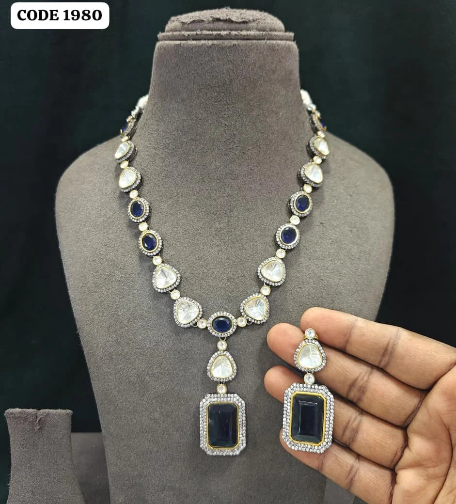 Luxury Mint Green Crystal Pendant Necklace Set Gold Plated Brass Designer Statement Wedding Party Jewelry for Women Set