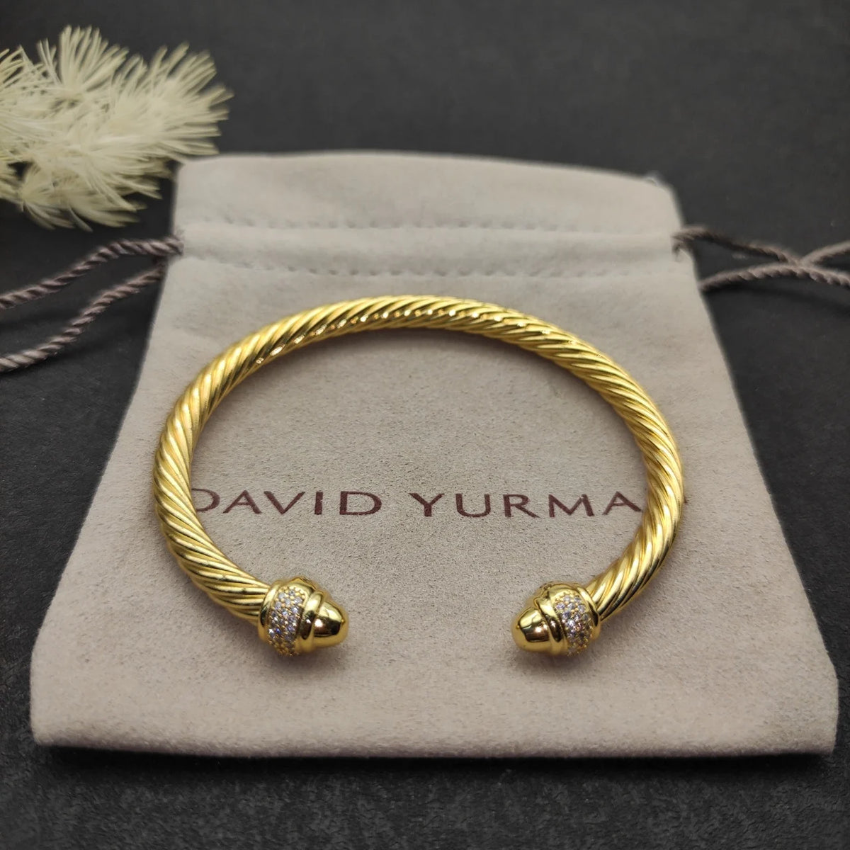 FASHIONISTA DY High-Quality Gold-Plated Diamond-Set Round-Toe Bangle, Unisex Silver-Plated Diamond-Set Round-Toe Bangle, Jewelry