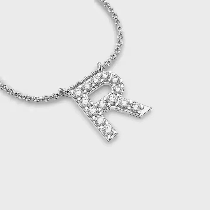 BiG-BOSS Alphabetic Letter R Jewelry Pendants Charms Moissanite Hip Hop Luxury Style Unisex Party 18K Gold Silver Plated Fashion Pendants