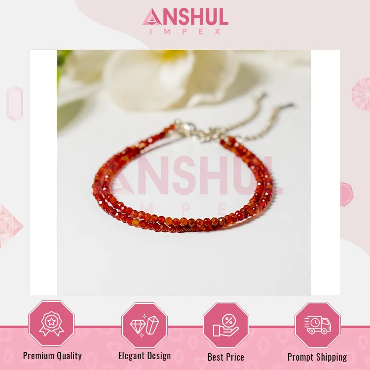Manufacturer India Modern Design Multicolor Faceted Beaded Stretchable Daily Wear Fashion Jewelry Premium AAA Quality Anklet