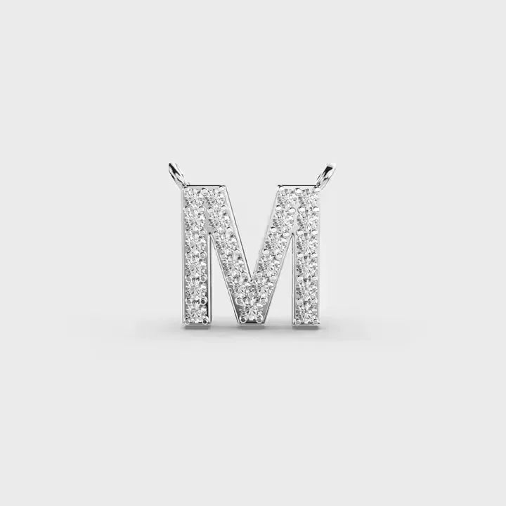 BiG-BOSS Marvelous 'M' Shape Diamond Pendant Unisex Silver Plated Letter Fine Jewelry Pendants Charms Luxury Style Moissanite Pendant