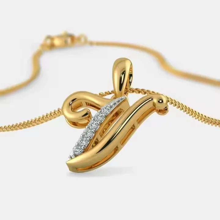 BiG-BOSS Premium Lab Grown Moissanite Letter V Silver Plated Cushion Cut Pendant Luxury Hip Hop Party Charm Jewelry Gift for Men Necklace