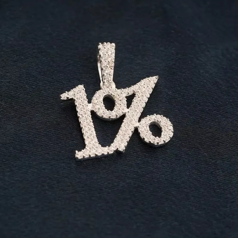 BiG-BOSS Iced Out 1 Percent Silver Plated Moissanite Cushion Cut Custom Number Luxury Hip Hop Statement Pendant for Men