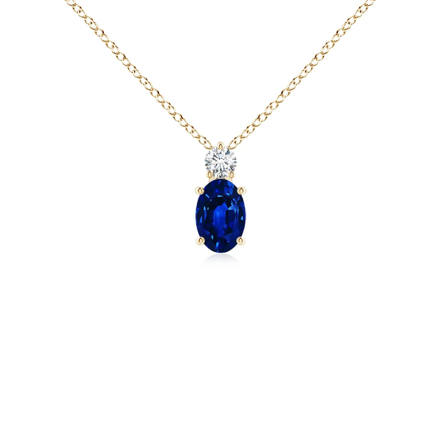 14K 18K Pure Gold Natural Oval Cut Tanzanite Gemstone Solitaire Pendant With Diamond IGI Certified Custom Handmade Necklace OEM