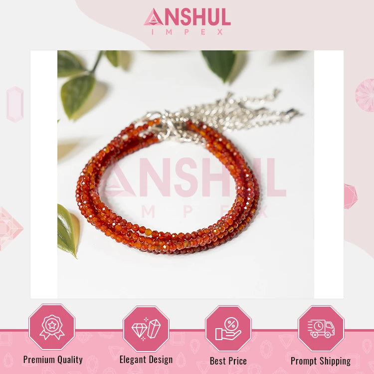 Manufacturer India Modern Design Multicolor Faceted Beaded Stretchable Daily Wear Fashion Jewelry Premium AAA Quality Anklet