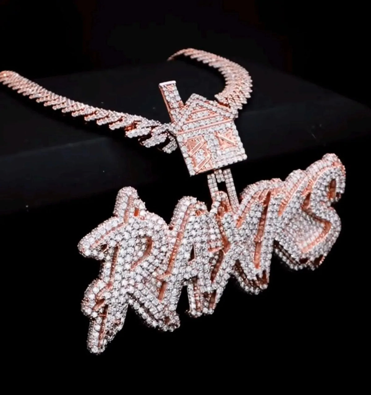 BiG-BOSS Real Moissanite Men's Luxury Hip Hop Layered Name Pendant Chain Custom Name Letter Solid 925 Silver Plated Cushion Cut